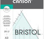 Canson Альбом для графики Bristol 250г/м.кв 29.7*42см 20л Гладкая склейка по короткой стороне