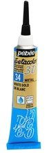 Pebeo Setacolor Краска акриловая 3D объемная для ткани металлик 20 мл цв. WHITE GOLD