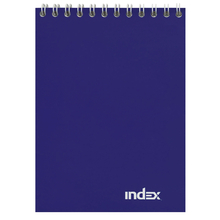 Блокнот INDEX, cерия colourplay, на гребне, фиолетовый, кл., ламиниров. обл., ф. А6, 40 л.