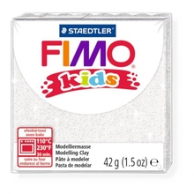 Глина для лепки FIMO kids, 42 г, цвет: блестящий белый