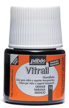 Pebeo Vitrail краска лаковая для стекла прозрачная 45 мл цв. ORANGE