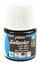 Pebeo Setacolor suede Краска акриловая для ткани эффект замши 45 мл цв. BROWN
