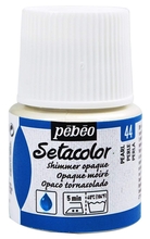 Pebeo Краска Setacolor для темных и светлых тканей 45 мл мерцающая цв. PEARL