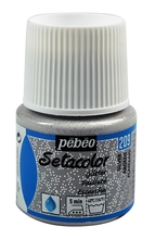 Pebeo Setacolor Краска акриловая для светлых тканей  с глиттерами 45 мл цв. SILVER