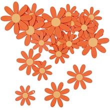 RICO Design цветы деревянные оранжевые 12 шт
