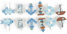 RICO Design прищепки с фигурками морской мир 3,5 см, 12 шт