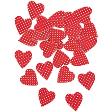 RICO Design конфетти красные сердечки в точку 12 шт