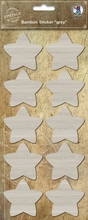 URSUS Наклейки бамбуковые Звезды серые, 1 лист 12х26 см