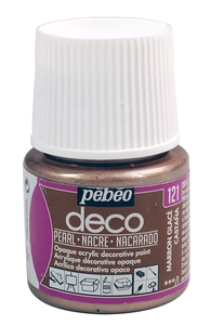 Pebeo Deco Краска акриловая для домашнего декора перламутровая 45 мл цв. MARRON GLACE