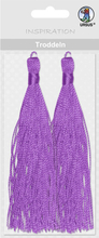 URSUS кисточки для скрапбукинга 14см 2 шт со шнурком 1 м фиолетовые