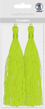 URSUS кисточки для скрапбукинга 14см 2 шт со шнурком 1 м светло-зеленые