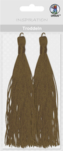 URSUS кисточки для скрапбукинга 14см 2 шт со шнурком 1 м коричневые