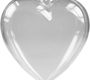 MEYCO сердечко из ПВХ прозрачное 6,5 см