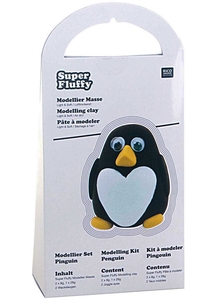 RICO Design набор пасты для лепки Super Fluffy Пингвин 2 х 8г+28г