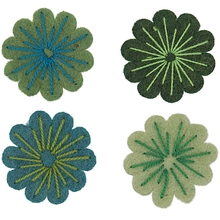 RICO Design цветы из фетра зеленый микс 4 шт.