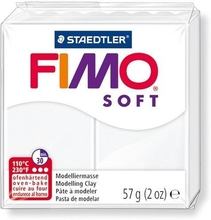 Глина для лепки FIMO soft, 57 г, цвет: белый