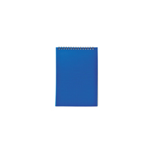Блокнот на спирали, клетка, пластик.обложка, синий, ф. А6, 40л