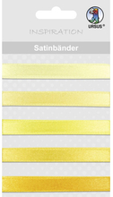 URSUS Набор сатиновых лент оттенки желтого, 90см, 5 шт.