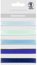 URSUS Набор сатиновых лент оттенки синего, 90 см, 5 шт.