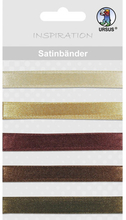 URSUS Набор сатиновых лент оттенки коричневого, 90см, 5 шт.