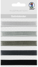 URSUS Набор сатиновых лент оттенки серого, 90см, 5 шт.