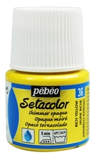 Pebeo Краска Setacolor для темных и светлых тканей 45 мл мерцающая цв. RICH YELLOW