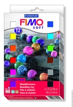 Глина для лепки FIMO soft комплект из 12-ти блоков по 25 г