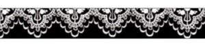 Stamperia Лента клейкая декоративная Белое кружево на черном фоне, 1см х 10м