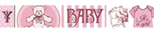 Stamperia Лента клейкая декоративная Малыш на розовом фоне, 2см х 10м