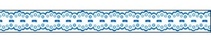 Stamperia Лента клейкая декоративная Синее кружево на белом фоне, 1,5 см х 10 м