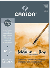 Canson Альбом для акварели Moulin du Roy 300г/м.кв 30*40см 12л Торшон склейка по короткой стороне