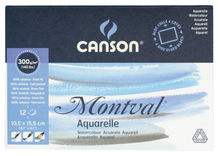 Canson Блок для акварели Montval 300г/м.кв 10.5*15.5см 12л склейка по 4 сторонам
