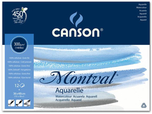 Canson Альбом для акварели Montval 300г/м.кв 36*48см 12л Фин склейка склейка по короткой стороне