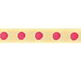 RICO Design лента желтая в розовый горошек 12 мм х 2 м