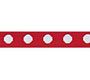 RICO Design лента красная в белый горошек 12 мм х 2 м