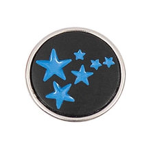 RICO Design кнопка so cool 14 мм черная с синими звездами