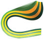 Бумага для квиллинга "Желто-зеленый микс", 5 цветов, 125 полос, 3 мм х 300 мм, 130 г/м2, ОСТРОВ СОЕРОВИЩ, 128734