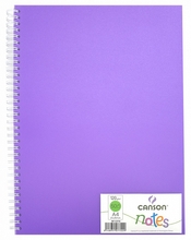 Canson Блокнот для зарисовок Canson Notes 120г/м.кв 21*29.7см 50л Canson Пластиковая обложка на спирали фиолетовый
