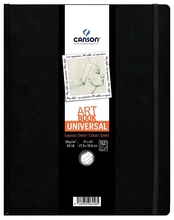 Canson Блокнот для зарисовок Universal 96г/кв.м 29.7*35.6см 112л твердая обложка застежка-резинка черный
