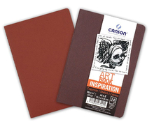 Canson Блокнот для зарисовок Inspiration 96г/кв.м 10.5*14.8см 24л мягкая обложка бордовый/терракотовый