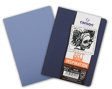 Canson Блокнот для зарисовок Inspiration 96г/кв.м 10.5*14.8см 24л мягкая обложка индиго/голубой