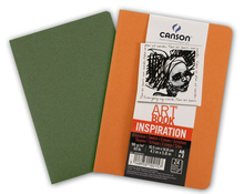 Canson Блокнот для зарисовок Inspiration 96г/кв.м 10.5*14.8см 24л мягкая обложка оранжевый/зеленый