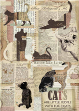 Stamperia Карта декупажная рисовая Кошки, А4, 28 г на м2