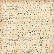 Stamperia Салфетка рисовая Алфавит, цифры и слова, 50х50 см, 14 г на м2