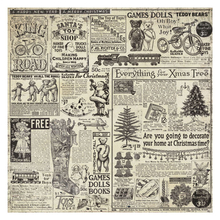 Stamperia Салфетка рисовая Старинные объявления Рождество, 50х50 см, 14 г на м2