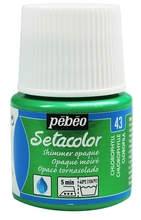 Pebeo Краска Setacolor для темных и светлых тканей 45 мл мерцающая цв. CHLOROPHYLL