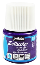 Pebeo Setacolor suede Краска акриловая для ткани эффект замши 45 мл цв. VIOLET