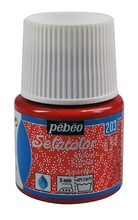 Pebeo Setacolor Краска акриловая для светлых тканей  с глиттерами 45 мл цв. RUBY