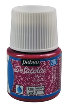 Pebeo Setacolor Краска акриловая для светлых тканей  с глиттерами 45 мл цв. TOURMALINE
