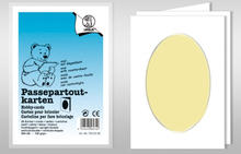 URSUS Заготовки для открыток паспарту овальное А6 двойные со сгибом цвет замши, 190 г на м2, 10 шт.